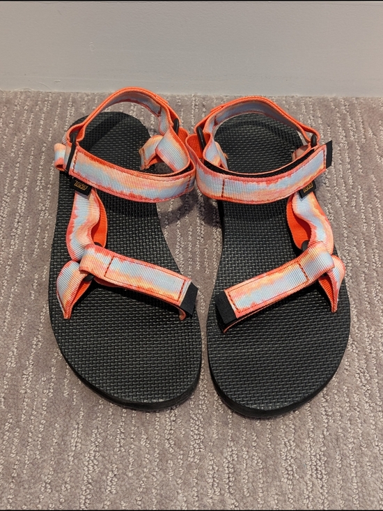 Teva Shoes - Orange and Blue Tie-Dye Tevas